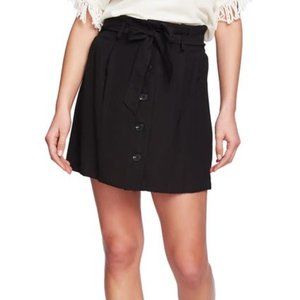 New 1.State Tie Waist Button Front Miniskirt